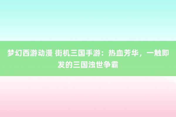 梦幻西游动漫 街机三国手游：热血芳华，一触即发的三国浊世争霸