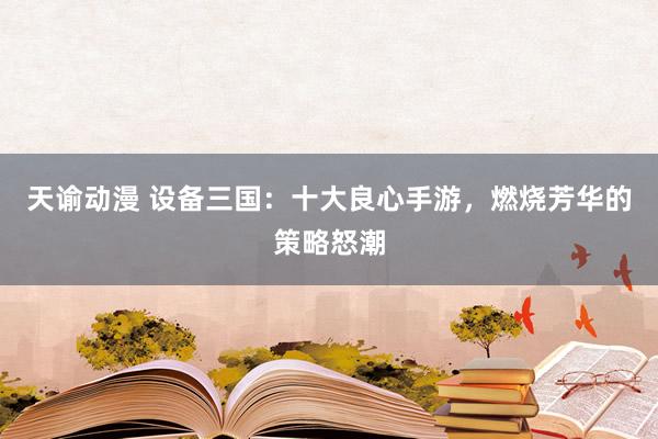 天谕动漫 设备三国：十大良心手游，燃烧芳华的策略怒潮
