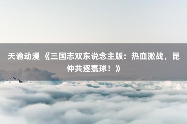 天谕动漫 《三国志双东说念主版：热血激战，昆仲共逐寰球！》
